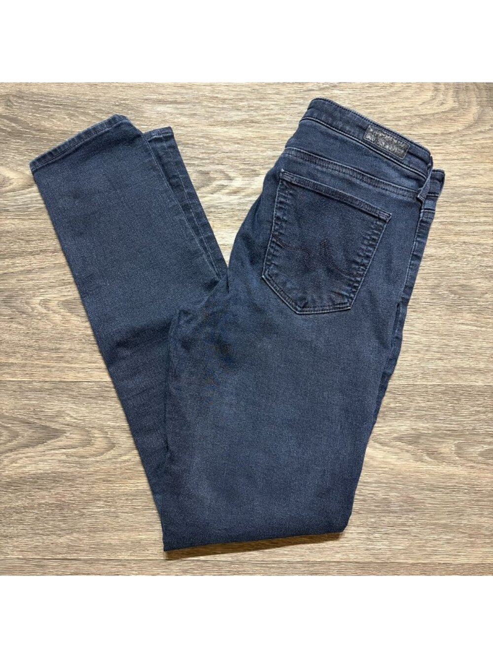 AG Adriano Goldschmied Prima Mid Rise Cigarette Skinny Jeans 28R Dark Wash USA - Picture 2 of 12